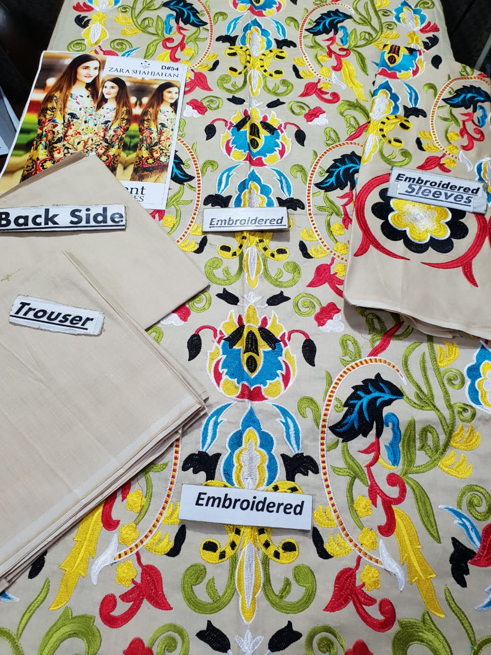 Zara Shahjhan zsj-03 Skin Embroidered two piece Lawn Collection