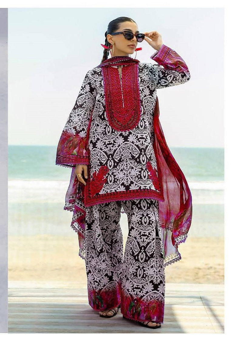 Zainab chotani Embroidered lawn Three Piece ZC-6688