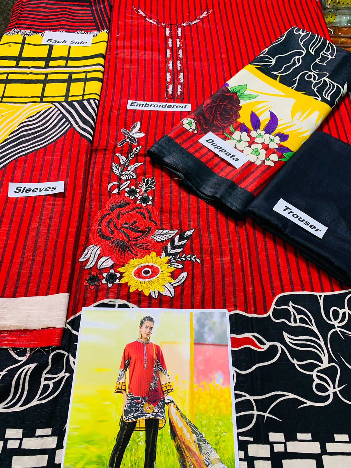 Spphire SP-58 Khaddar Embroidered three piece With Woolen Shawl