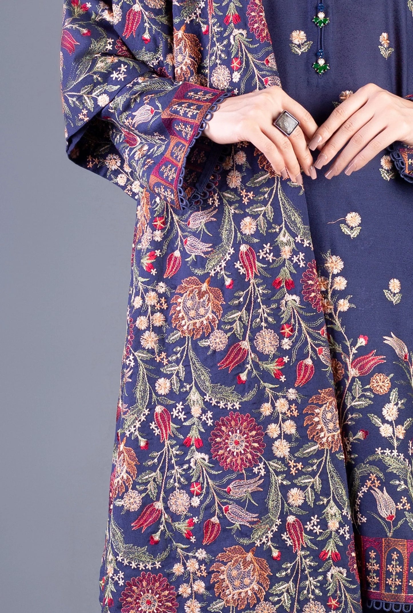 3 Piece - Bareeze Embroidered Dhanak (Blue) Suit | FCC - 192