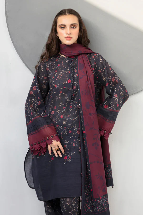 Sapphire D-801 Khaddar Printed three piece