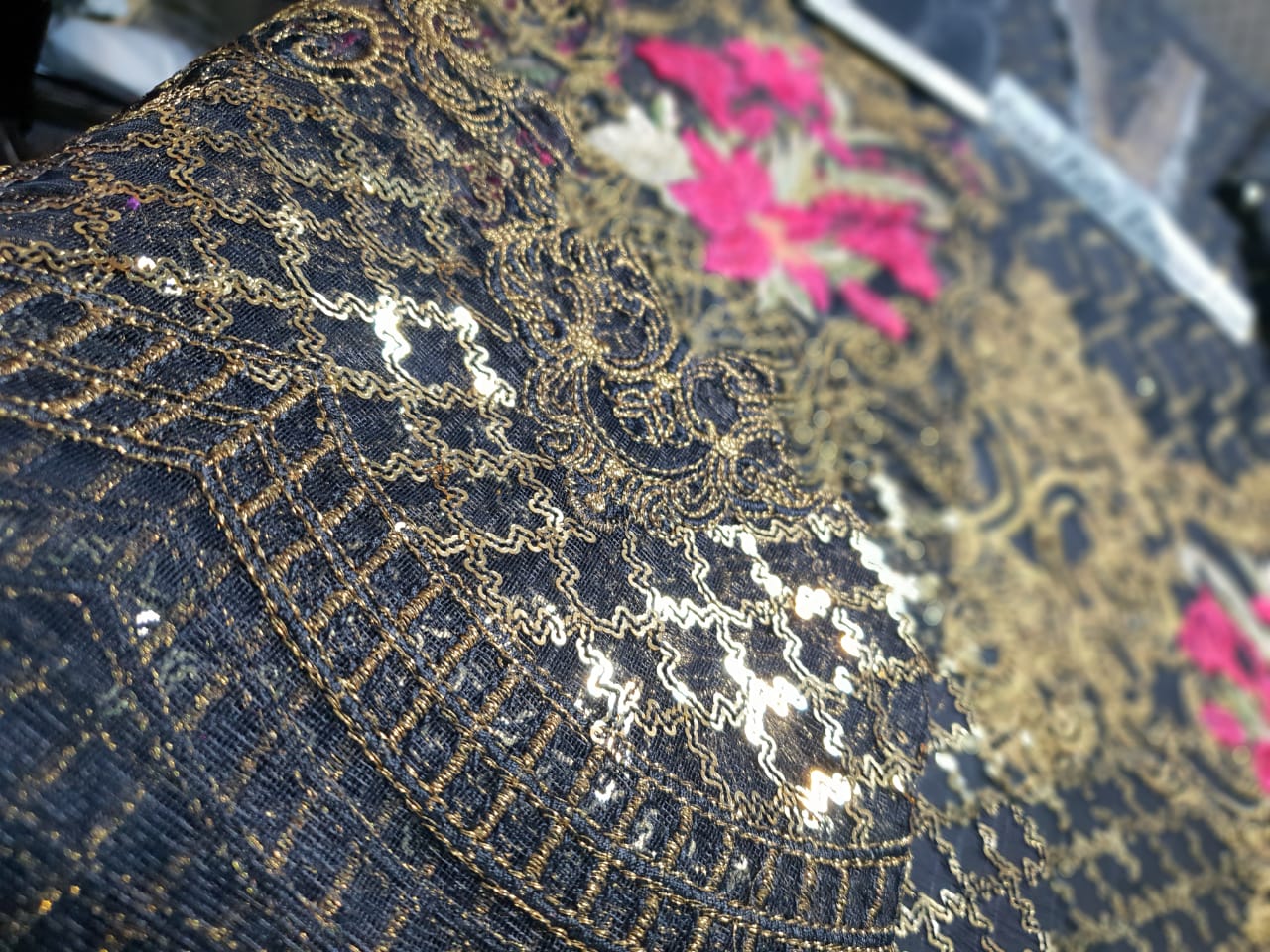 Jazmin Elam Unstitched Pure Chiffon Collection Embroidered Two Piece Shirt & Duppata