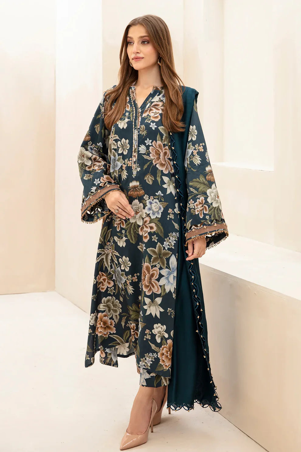 3 Piece - Printed Lawn Suit with Dupatta | D - 793