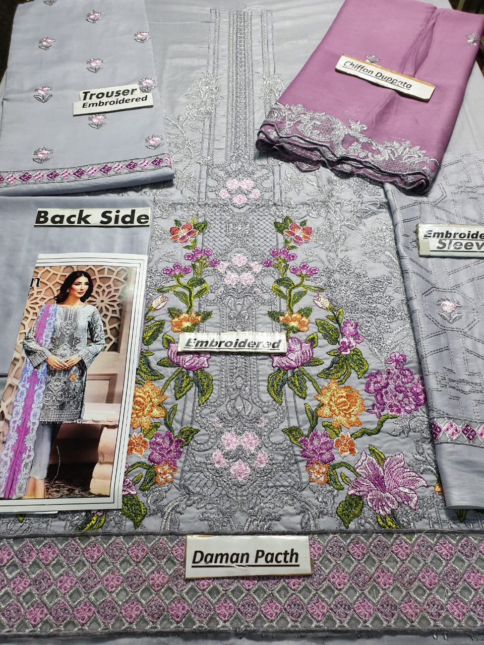 Jazmin D-213 Embroidered Three Piece Lawn Collection