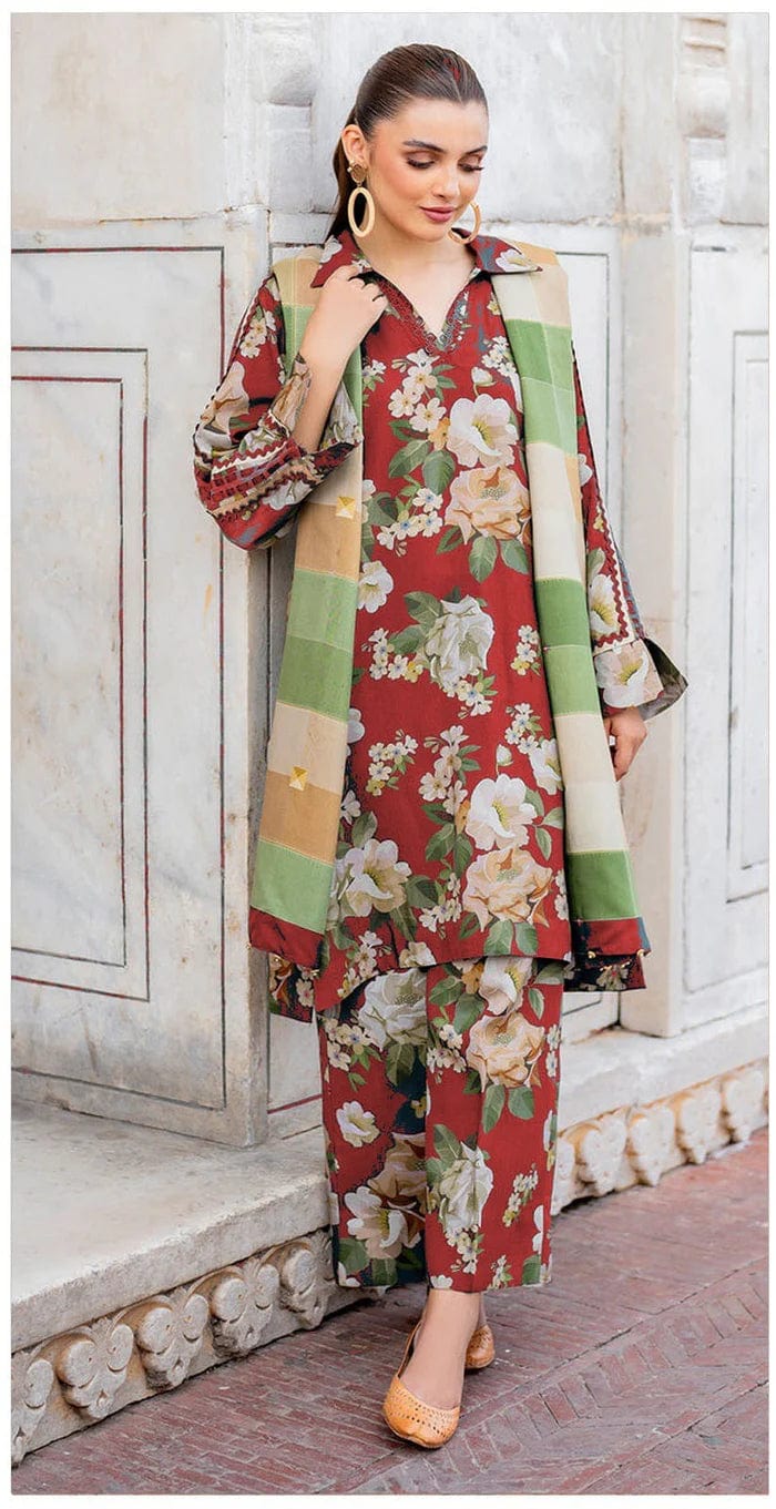 3 Piece - Printed Lawn Suit | D - 791