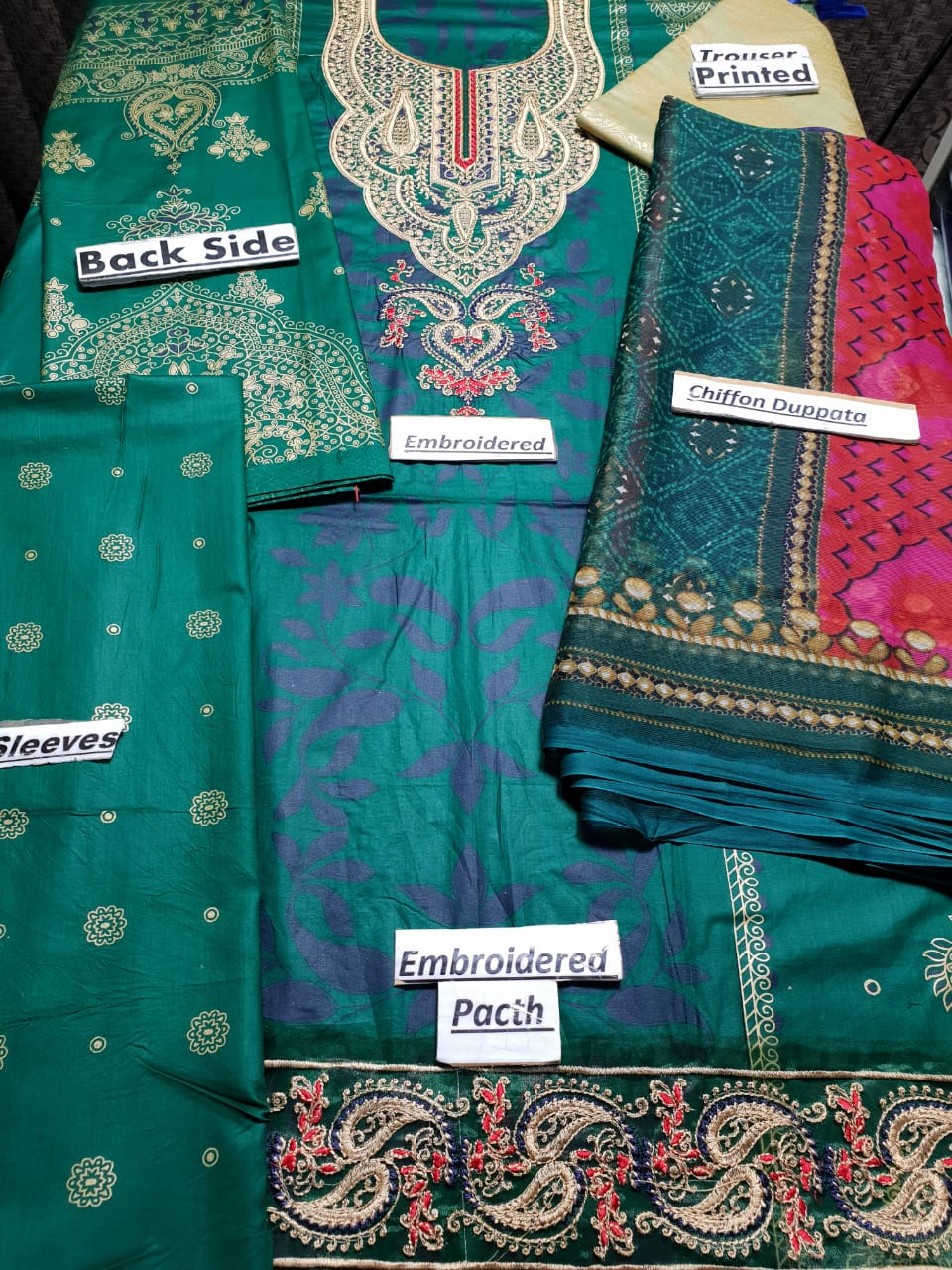 Maria B BD-1501 Embroidered Three Piece Lawn Collection