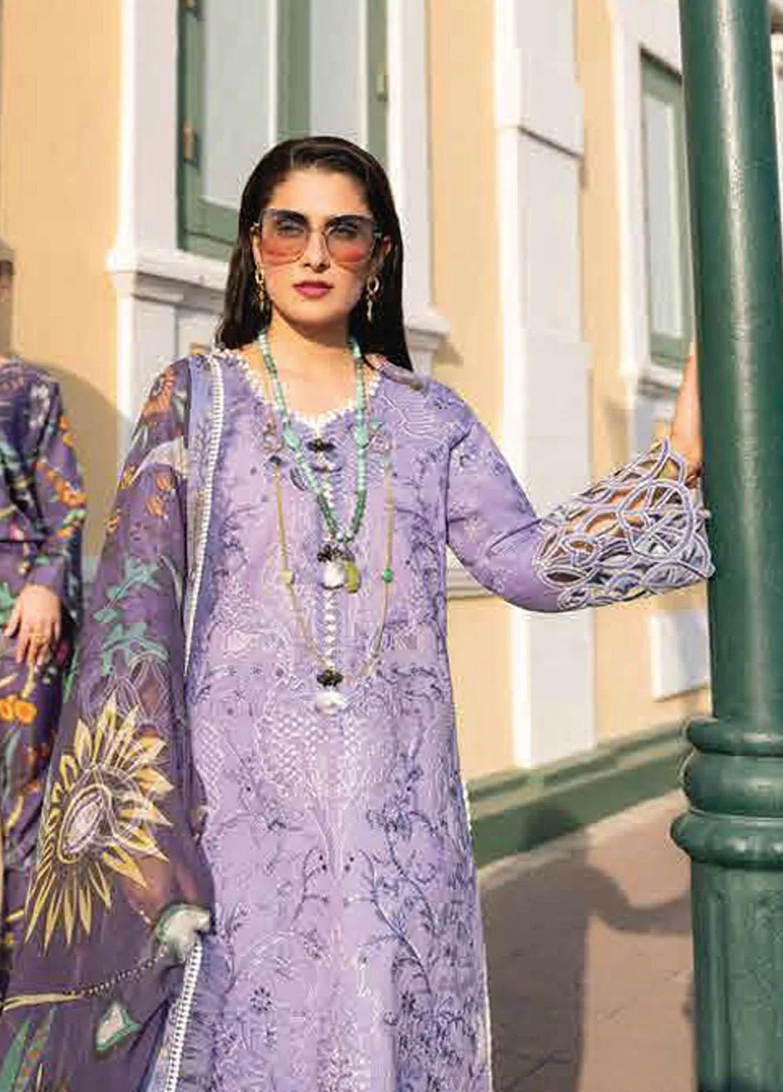 3 Piece - Embroidered Lawn (Mushq) Suit | MQ - 23