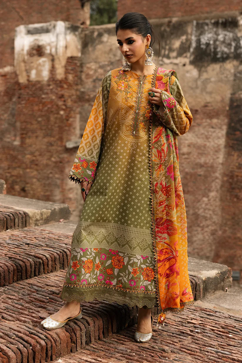 Charizma D-814 Printed three piece suit