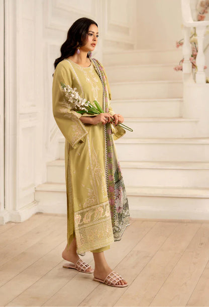 Inara Embroidered Dhanak Three Piece D-07