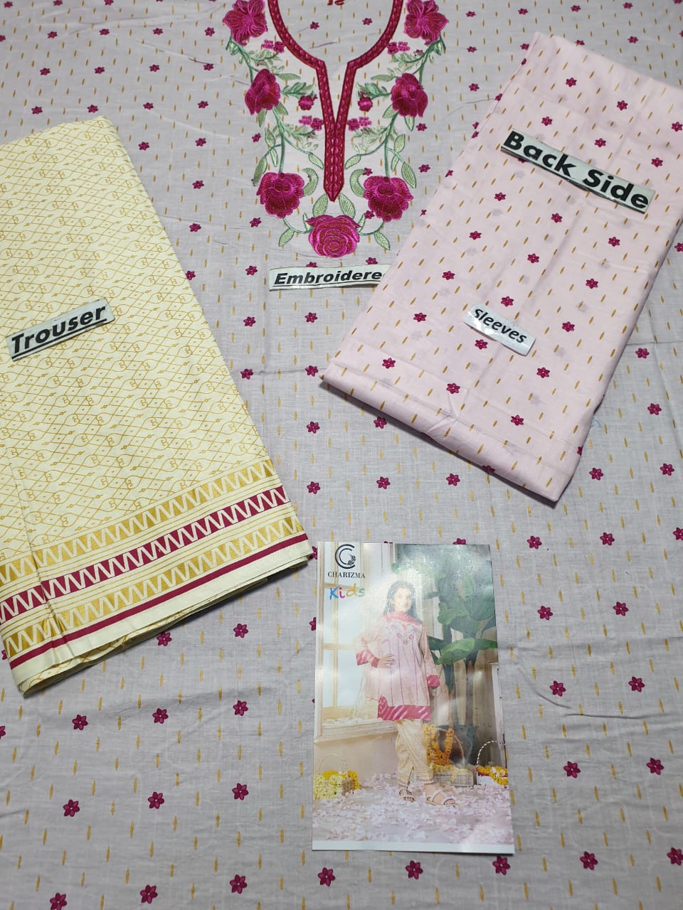 Pack of 3 FCC(1008) Printed+Embroidered kids Wear