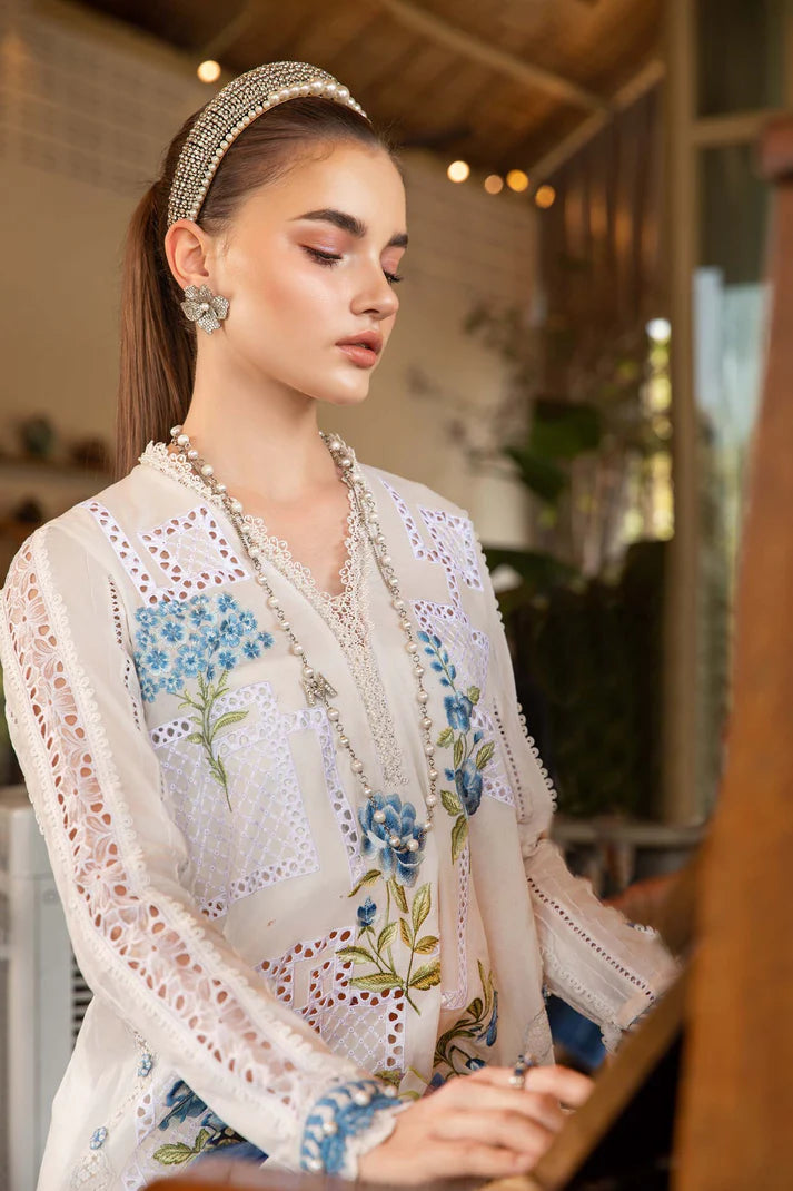3 Piece Unstitched Embroidered Lawn Suit | MPT-2502