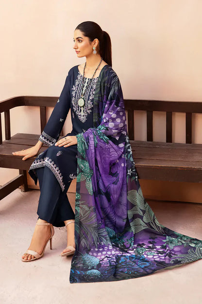 3 Piece - Afsanah Lawn Embroidered Suit | SP - 25