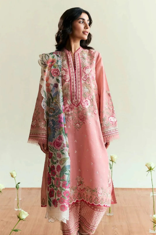 Binilyas Embroidered Dhanak Three Piece D-150