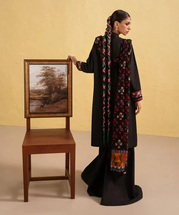 sapphire Embroidered Dhanak Three Piece D-69