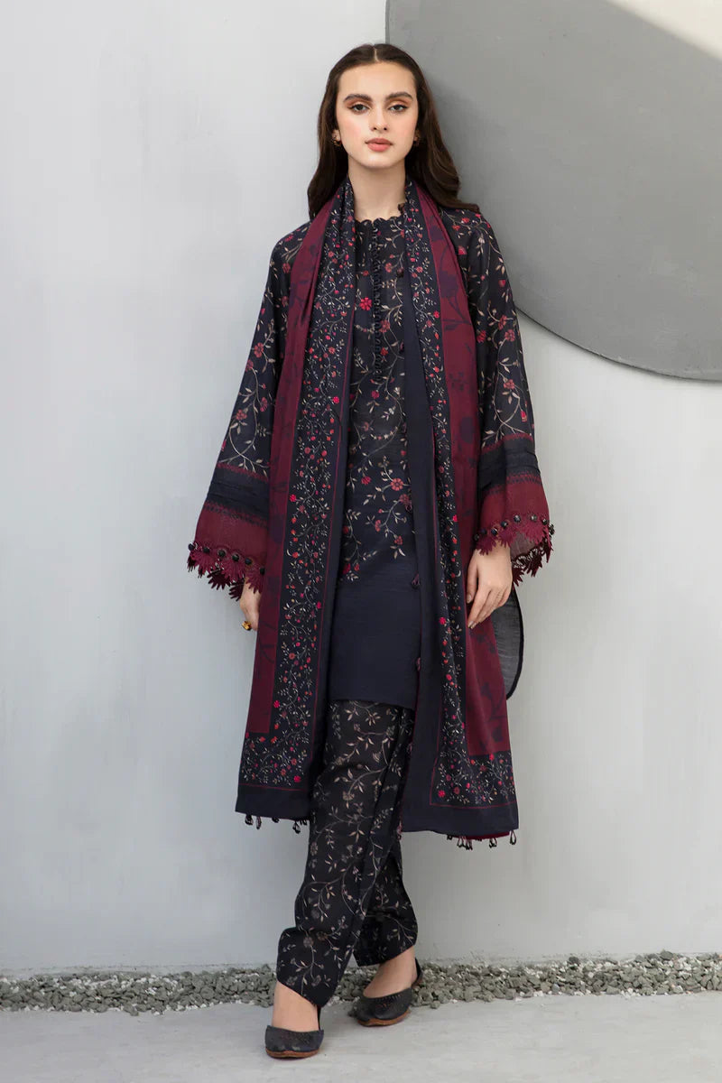 Sapphire D-801 Khaddar Printed three piece