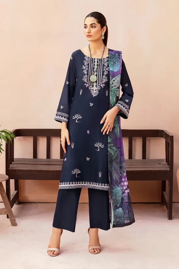 3 Piece - Afsanah Lawn Embroidered Suit | SP - 25