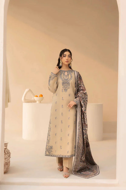 3 Piece - Mohagni Lawn Embroidered Suit | SP - 30