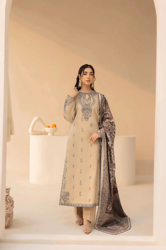 3 Piece - Mohagni Lawn Embroidered Suit | SP - 30