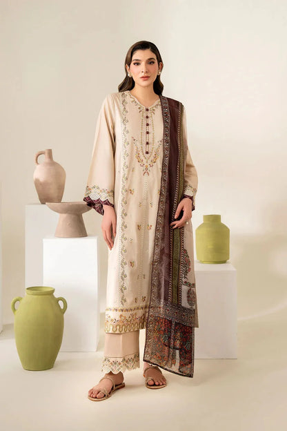 Zarashahjhan Embroidered Dhanak Three Piece COCO-199
