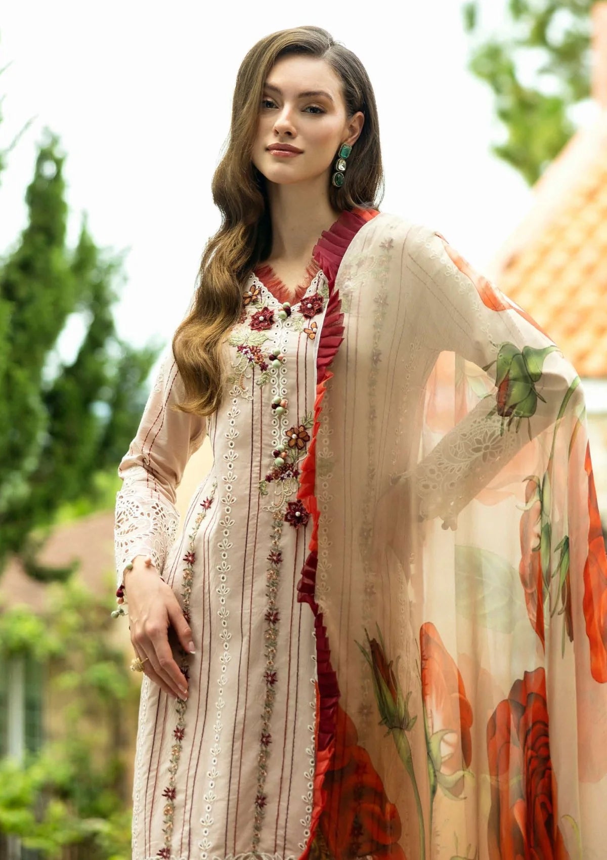 Eid Collection Roheenaz Embroiderd Lawn 3 pc D-190