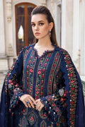 Maria.B- Winter 3PC Dhanak Embroidered Suit- D 77