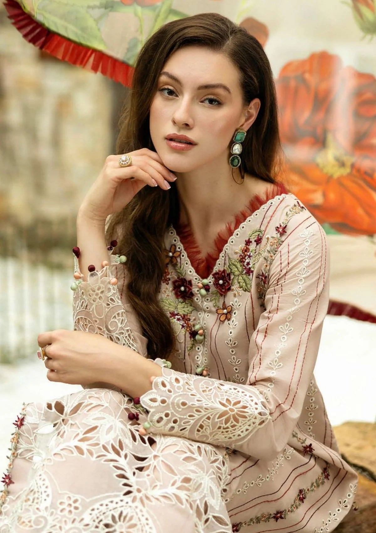 Eid Collection Roheenaz Embroiderd Lawn 3 pc D-190