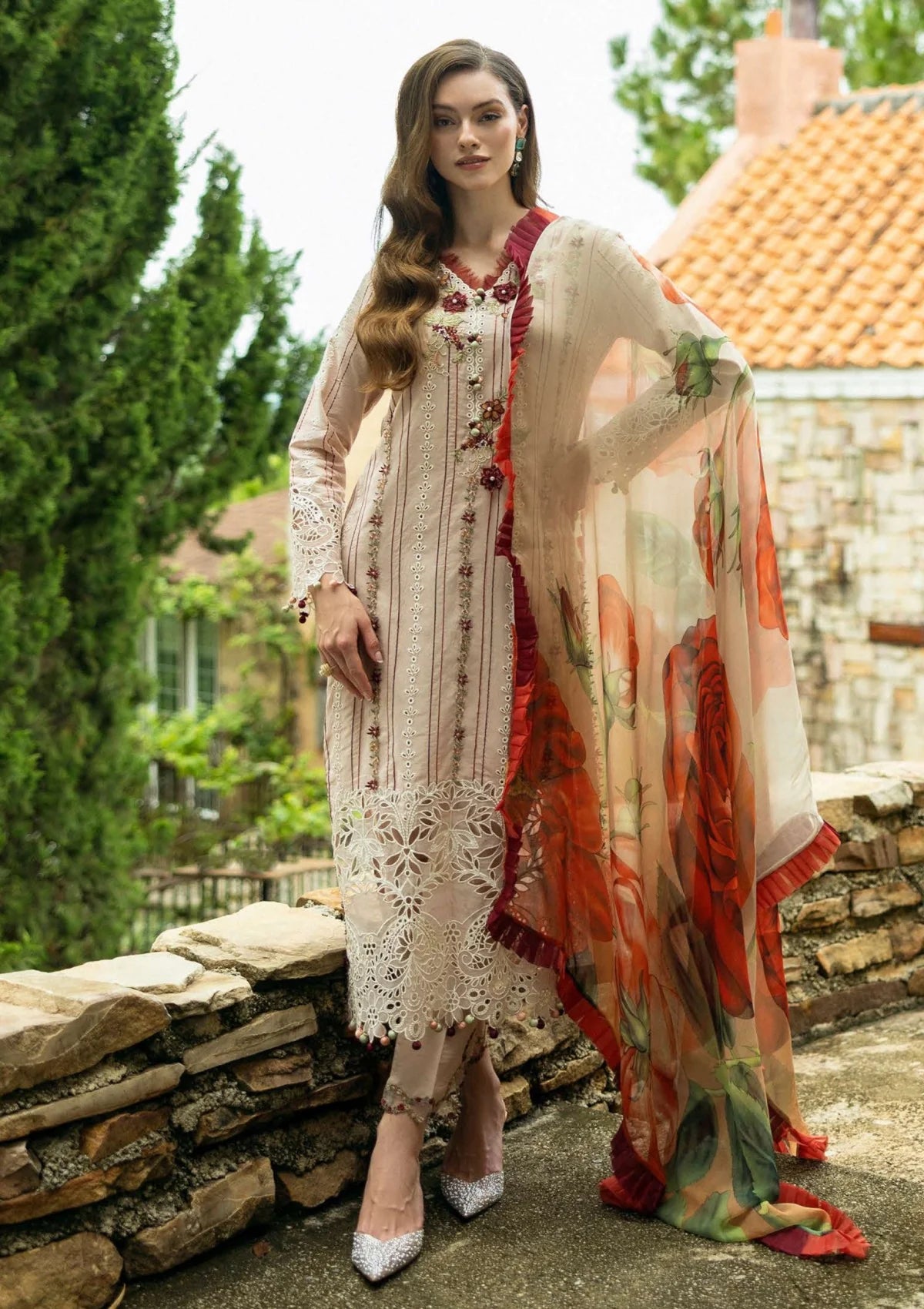 Eid Collection Roheenaz Embroiderd Lawn 3 pc D-190
