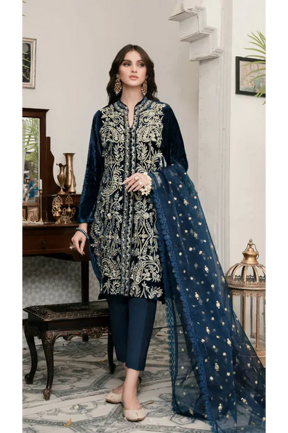 Zainab Chottani ZC-905 Velvet Embroidered 3pc