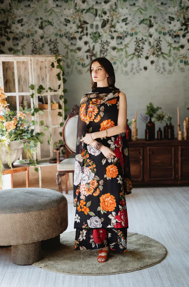 3 Piece - Printed Airjet Viscous Silk Suit | FCC - 841