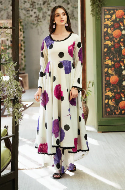 3 Piece - Shamoz Printed Silk Suit | SP - 006