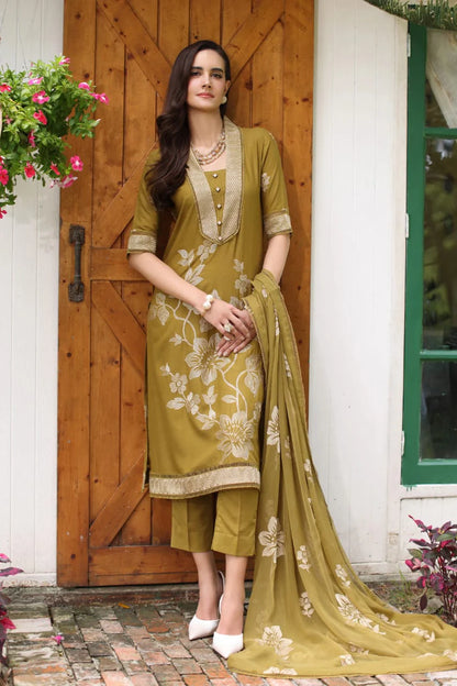 Bareeze Embroidered Dhanak Three Piece Winter BR-86