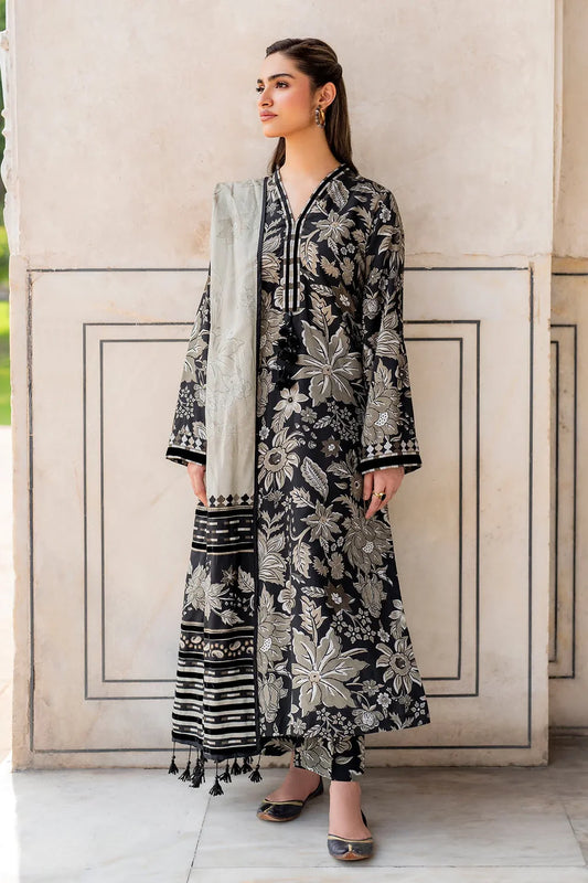 3 Piece - Printed khaddar Suit with Dupatta | D - 786