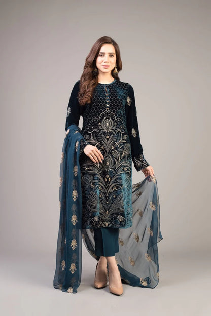 3 Piece - Embroidered Lawn Bareeze Suit | D # 29
