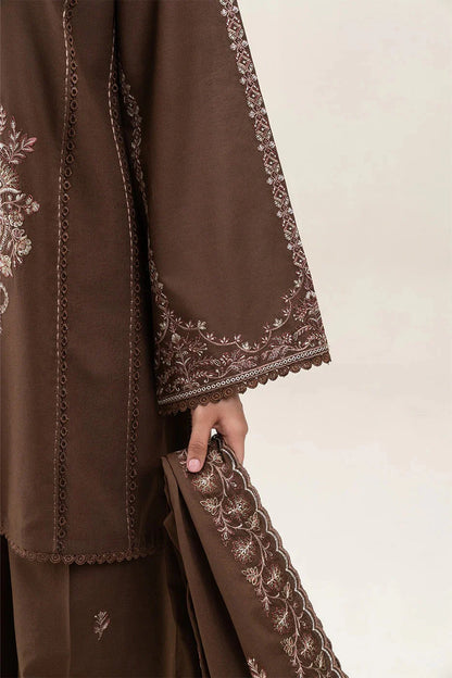 Beechtree Embroidered Dhanak Three Piece D-70