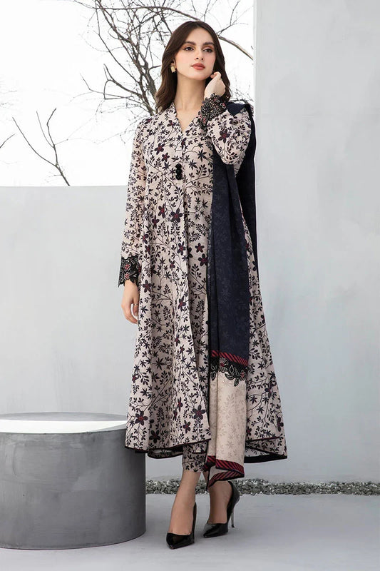 Sapphire D-800 Khaddar Printed three piece