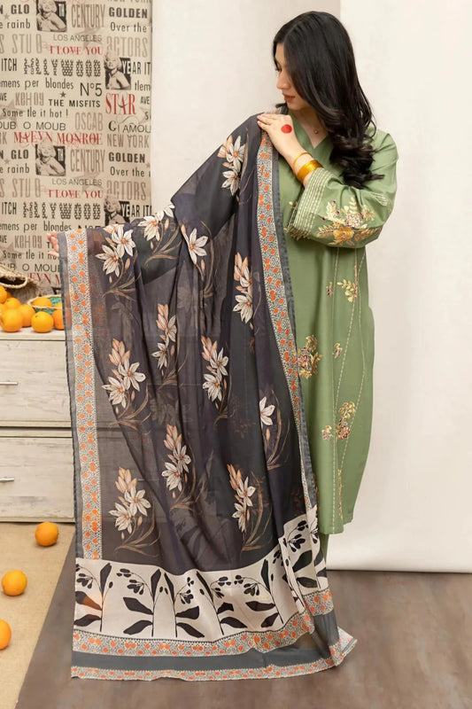 3 Piece - Embroidered Lawn Suit (Urge) | UR - 721