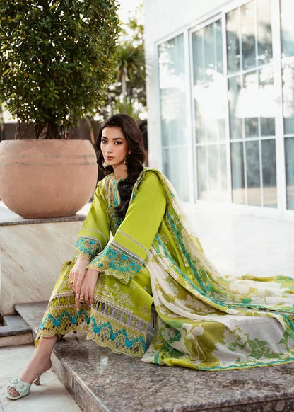 3 Piece - Embroidered Lawn Izel Eid Collection Suit | IZ - 06