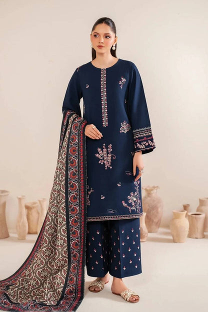 3 Piece - Garnet Dhanak Embroidered winter Collection Suit | SP - 27