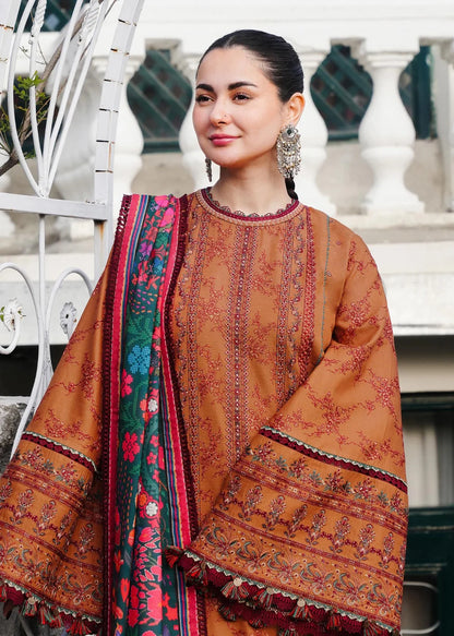 laam Embroidered Dhanak Three Piece D-65