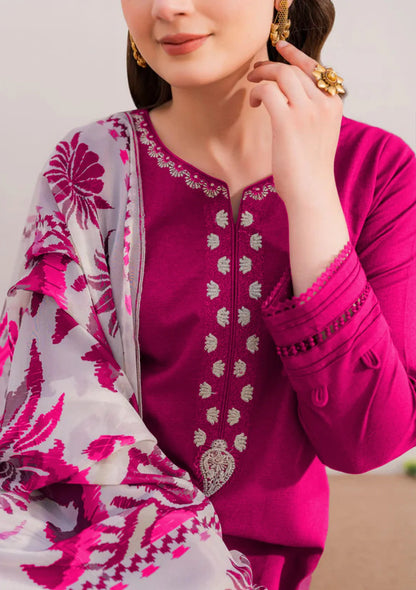 Zarashahjhan Embroidered Dhanak Three Piece COCO-163