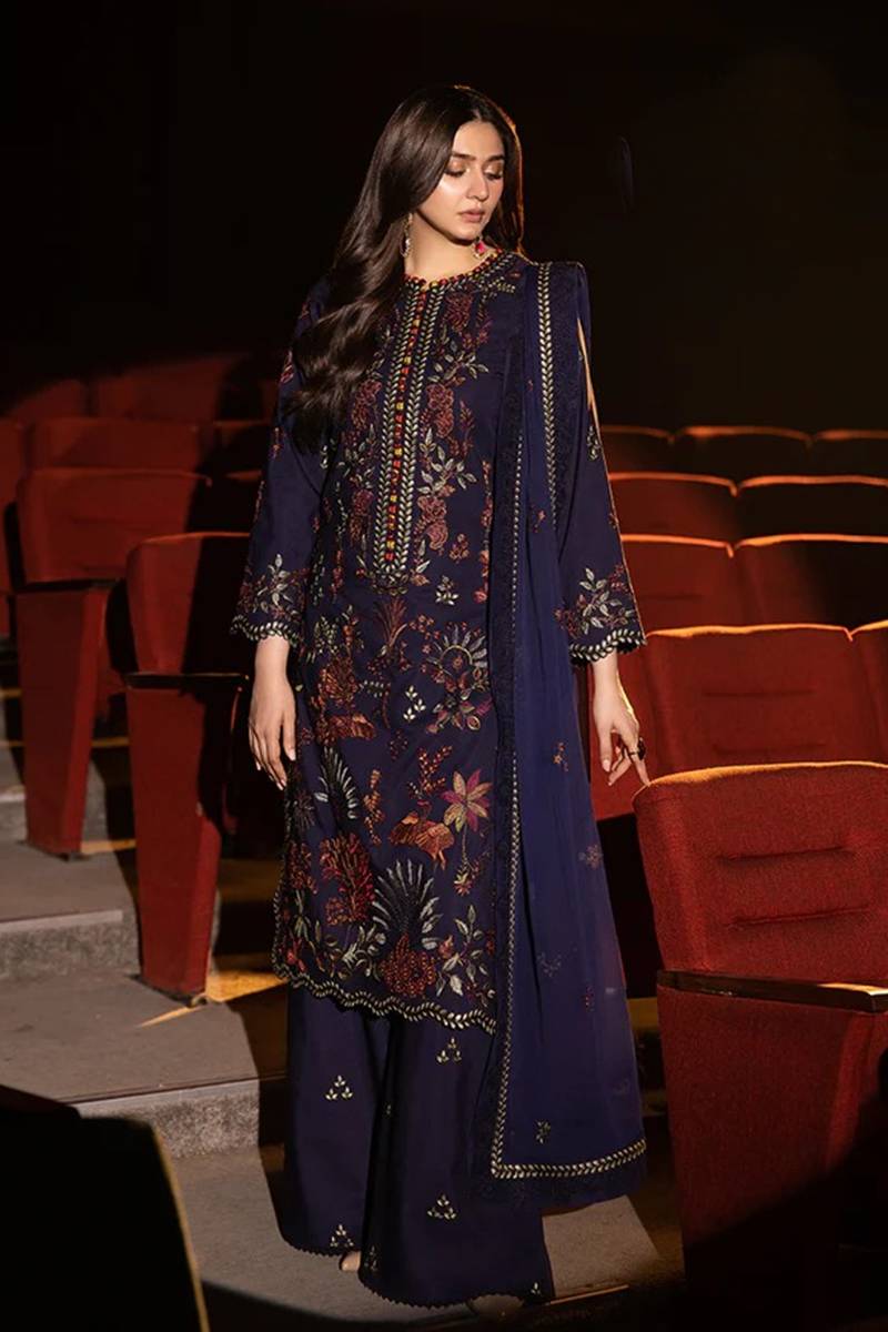 Asim jofa Embroidered Dhanak Three Piece AJ-31