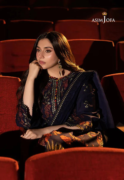 Asim jofa Embroidered Dhanak Three Piece AJ-31
