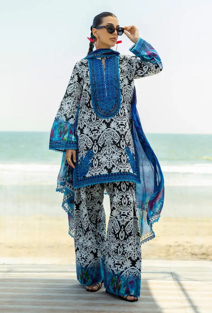 Zainab chotani Embroidered lawn Three Piece ZC-6677