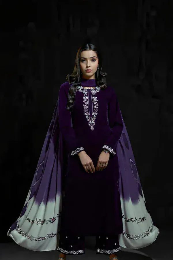 ZC-120 AA Velvet Embroidered 3pc