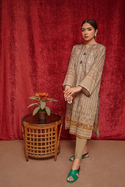 3 Piece - Khaddar Printed Suit (Urge) | D - 600