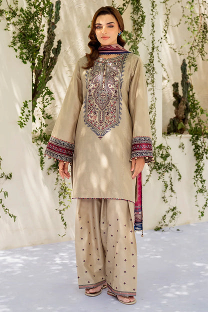 jazmin Embroidered three piece suit D-303