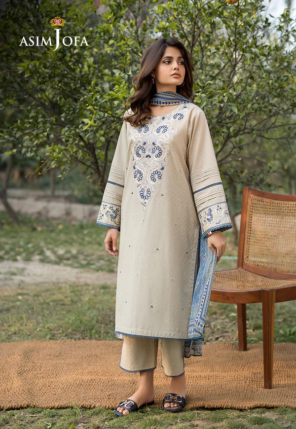 Eid Collection Asim Jofa EMBROIDERED Lawn 3 PCS D-142