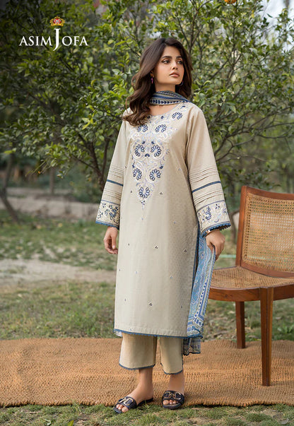 Eid Collection Asim Jofa EMBROIDERED Lawn 3 PCS D-142