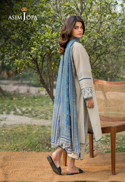 Eid Collection Asim Jofa EMBROIDERED Lawn 3 PCS D-142