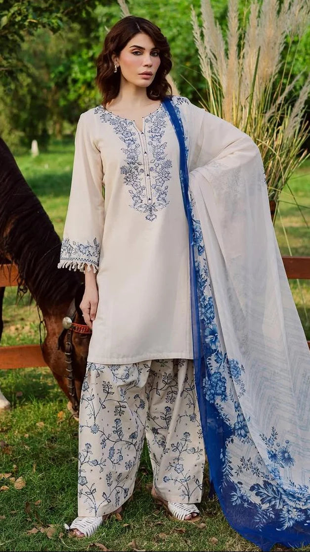 Batik Luxury Lawn Embroidered Three Piece BT-366